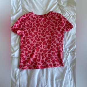 Heart Print Baby Tee